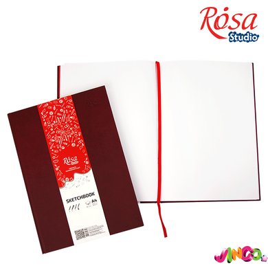 Блокнот для рисунку A4 (21х29,7см) 100г/м2 96л бордо ROSA Studio