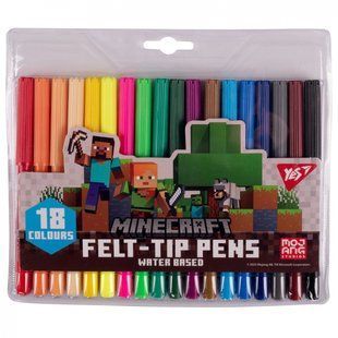 Фломастери Yes 18 кольорів "Minecraft" (650549)
