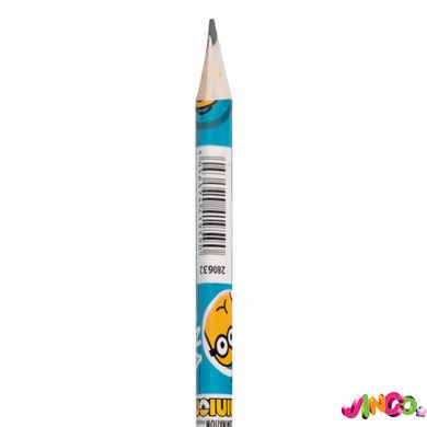 Олівець YES чорнографітний з гумкою в платиковій тубі Minions, 280632
