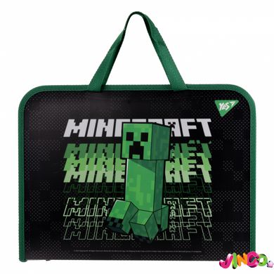492168 Папка-портфель YES FC на блискавці з тканинними ручками Minecraft