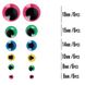 Глазки SANTI самоклеящиеся, цветные, ассорти, 36 шт. Уп , 954652