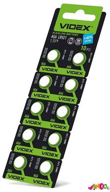Батарейка AG 6 (LR921) Videx blister card 10 pc
