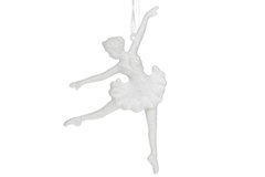 788-283 Ялинкова прикраса Балерина 15см, колір - білий