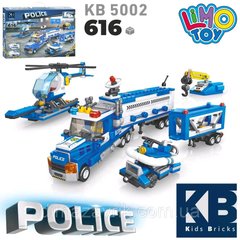 KB 5002 Конструктор KB 5002 (18шт) поліцейська техніка, 5в1, 616дет, в кор-ці, 45-33-7см