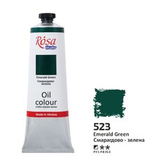 328523 Краска масляная, Изумрудно-зеленая (523), 100мл, ROSA Studio