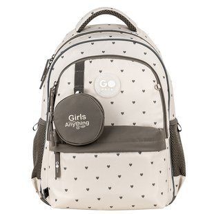 Рюкзак GoPack Education 182M Beige Polka Dots, Бежевий