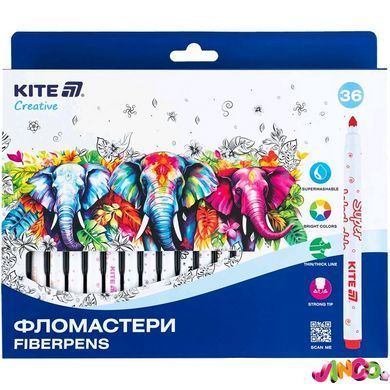 K-1154 Фломастери, набір 36шт, Kite Creative Superwashable