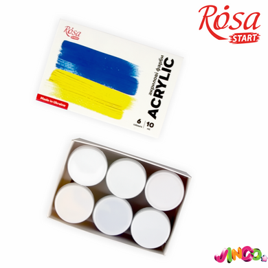 Набір акрилових фарб Ukraine 6&times;10мл ROSA START