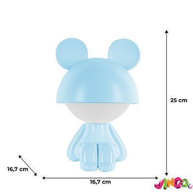 Світильник-нічник LED з акумулятором Kite Cute Mouse K25-316-2-3, блакитний