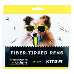 Фломастери Kite Dogs K22-448, 18 кольорів