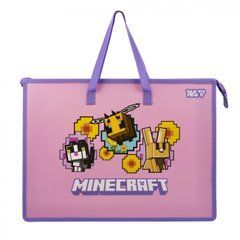Папкапортфель Yes FC на блискавці з тканинними ручками "Minecraft. Bees" (492358)