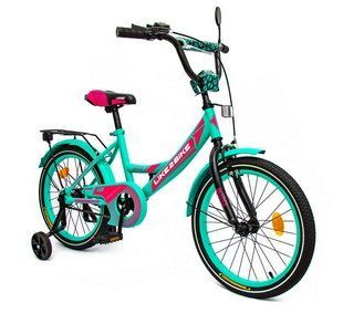 Велосипед дитячий 2-х колес.18'' 211803 Like2bike Sky, бірюзовий, рама сталь, дзвоник, руне гальмо, зборка 75%