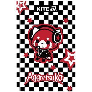 Записна книга Kite Aggretsuko AR25-199, тверда обкладинка, формат А6, 80 аркушів, клітинка