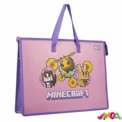 Папкапортфель Yes FC на блискавці з тканинними ручками "Minecraft. Bees" (492358)