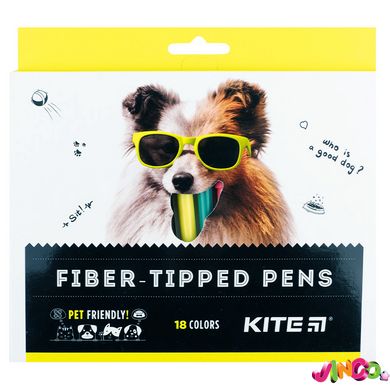 Фломастеры Kite Dogs K22-448, 18 цветов