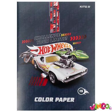 Бумага цветная двусторонняя Kite Hot Wheels HW21-250, принт