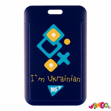 940320 Бейдж без ленты вертикальный Yes "Ukraine", слайдер