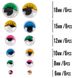 Глазки SANTI самоклеящиеся с ресницами, цветные, ассорти, 36 шт. уп., 954653