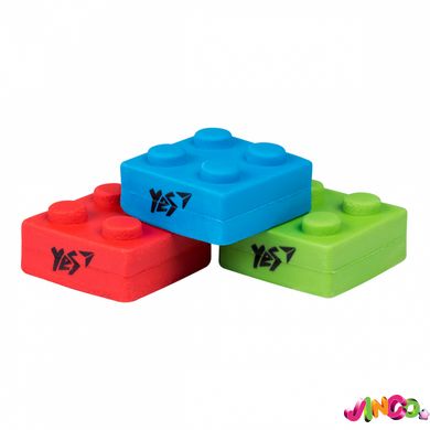 Ластик фигурный YES "Blocks" 3 цв./уп. (560527)