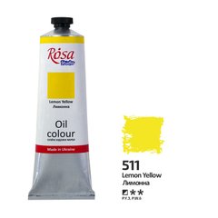 328511 Краска масляная, Лимонная (511), 100мл, ROSA Studio