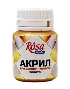 22004 Акрил для декору, 54 Золото, металік, 20 мл, ROSA Studio