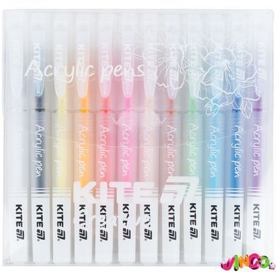Ручки акрилові Kite Creative (K-1295), набір 12шт