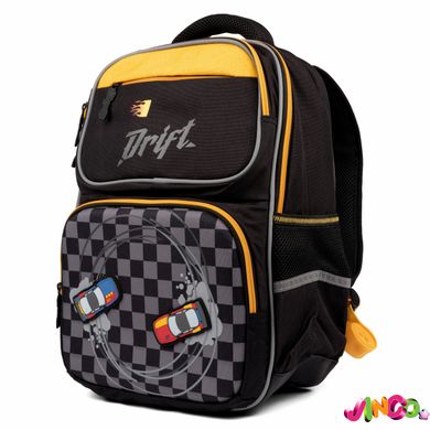 Рюкзак школьный 1Вересня S-105 "Maxdrift", черный/желтый (558744)
