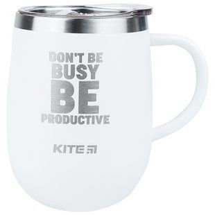 Термокружка 360 мл, біла Be productive, K22-378-03-1