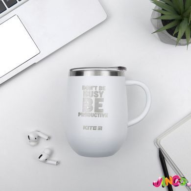 Термокружка 360 мл, біла Be productive, K22-378-03-1
