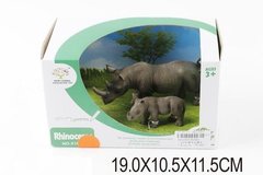 X1041 Тварини X1041 (1411002) (72шт / 2) Носороги, 2 шт в кор.19 * 10,5 * 11см