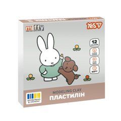 Пластилін Yes, 12 кольорів, 240г "Miffy" (540719)