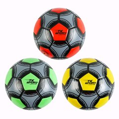 145913 М`яч футбольний С 62396 "TK Sport" 3 кольори, вага 300-310 грамів, гумовий балон, матеріал PVC, розмір №5