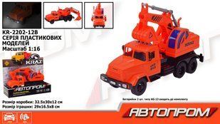 Будівельна техніка АВТОПРОМ КРАЗ арт. KR-2202-12B батар.світло ,звук, короб. 32,5*19*12см