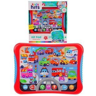 Планшет Kids Hits арт. KH01/008 "Супер авто"батар,назви,звуки авто. правила дорожнього руху,гр