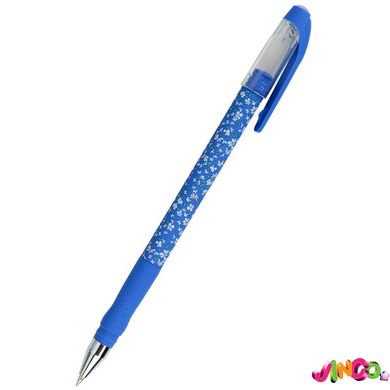 AB1049-36-A Ручка кулькова Blue floral, синя