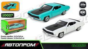 Машина мет. АВТОПРОМ арт. 10027 5 inch Ford Torino Cobra(1970),відкр.двері, 2 вида у коробці