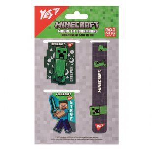 Закладки магнітні Yes Minecraft.Boom, 3 шт. (708345)