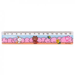 Лінійка 15 см, Line Friends, рожева (370656)