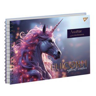 Альбом для малювання Yes А4 40арк./100 спіраль Mystical animals виб.гібрід.лак