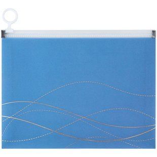1498-41-A Папка на блискавці zip-lock, А5+ Waves-2