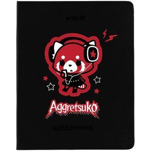 Щоденник шкільний Kite Aggretsuko AR25-264, тверда обкладинка, PU матеріал