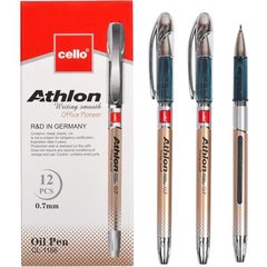 93669 Ручка масляна Athlon Cello CL1166-12 синя