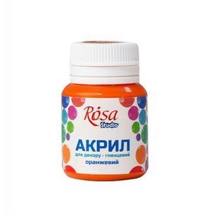 21006 Акрил для декору, Помаранчевий, глянсовий, 20 мл, ROSA Studio
