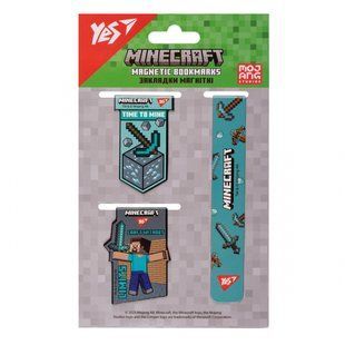 Закладки магнітні Yes Minecraft, 3 шт. (708346)