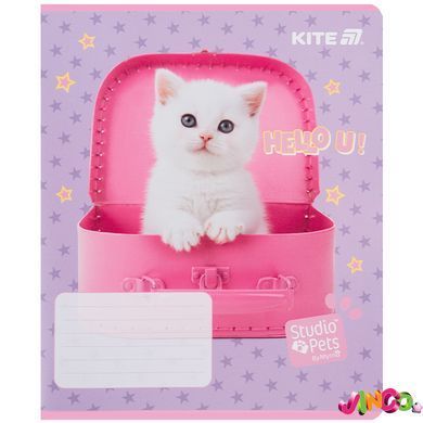 Зошит шкільний Kite Studio Pets SP25-234, 12 аркушів, лінійка