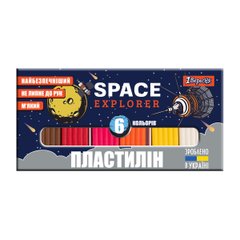 Пластилін 1Вересня "Space", 6 кол., 120г, Україна (540585)