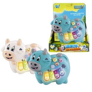 Піаніно 85270 "WToys", "КОРІВКА", 2 кольори, ОЗВУЧ-НЯ УКР.МОВОЮ, ноти, мелодії, пісні, казки