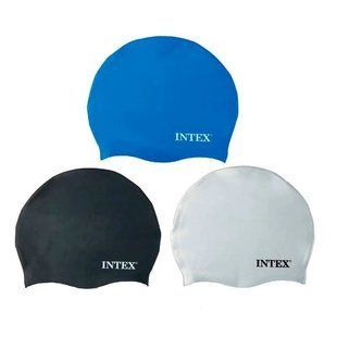 Шапочка 55991 для плавання, силікон, 8 + років, 3 кольору, 20см, Intex