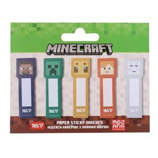Індекси паперові Yes "Minecraft", 55х15мм, 100 шт (5x20) (170455)