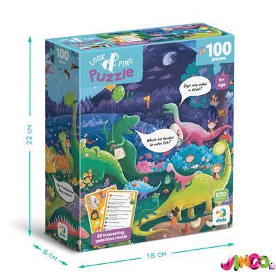 Пазл. Шукай та знаходь на 100 елементів &laquo;Країна динозаврів&raquo;, 300669, Різнобарвний